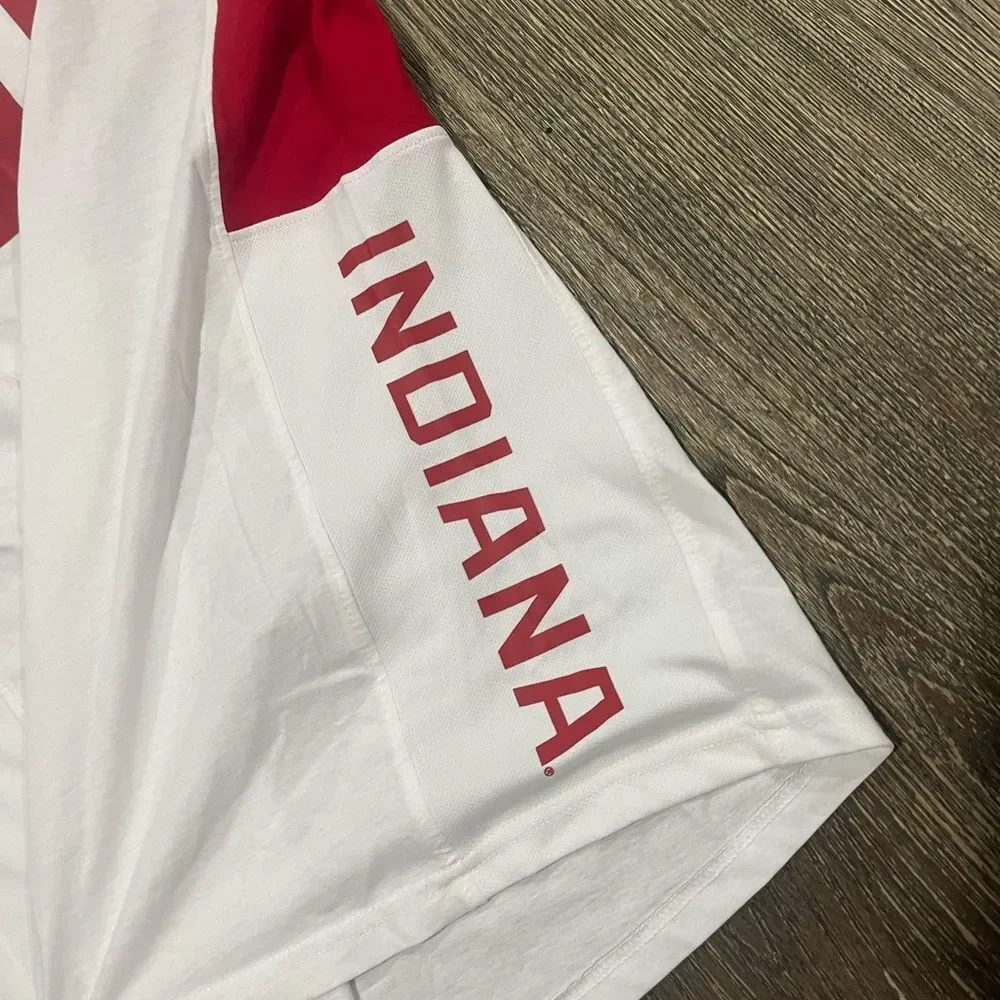 Russell Athletic Mens T-Shirt Indiana Hoosiers Short Sleeve White Red Size M - Picture 3 of 6
